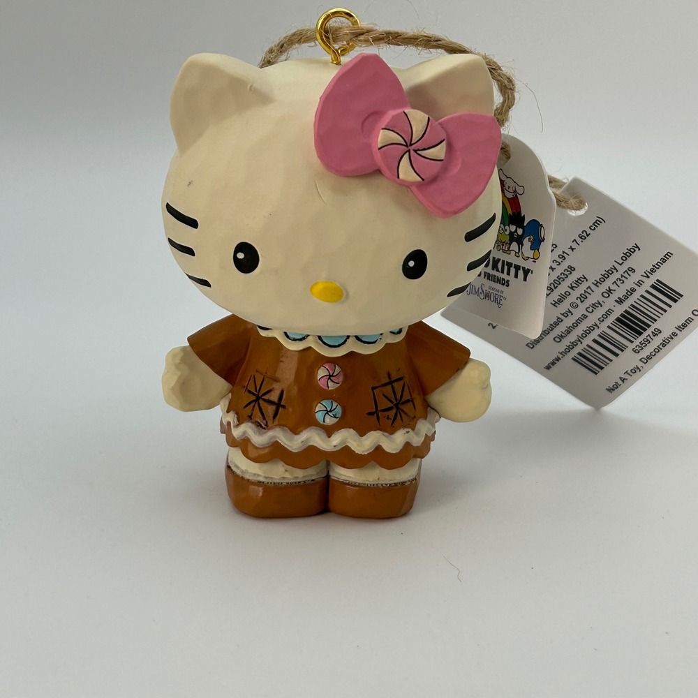 Jim Shore Hello Kitty Gingerbread Christmas Ornament 2025 Decorative Item